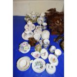 VARIOUS VASES, TEA WARES ETC