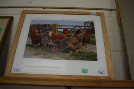 Patrick Emery (British, contemporary) 'Free Ranges', coloured print, signed in pencil, framed and