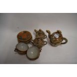 JAPANESE EGGSHELL STAR TEA SET WITH DRAGON DECORATION