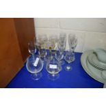 VARIOUS MIXED DRINKING GLASSES