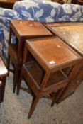 TWO SIMILAR GEORGIAN MAHOGANY BEDSIDE CABINETS, PROBABLY CONVERTED FROM WASH STANDS