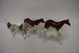 FOUR JOHN BESWICK MODEL HORSES