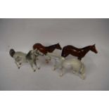 FOUR JOHN BESWICK MODEL HORSES