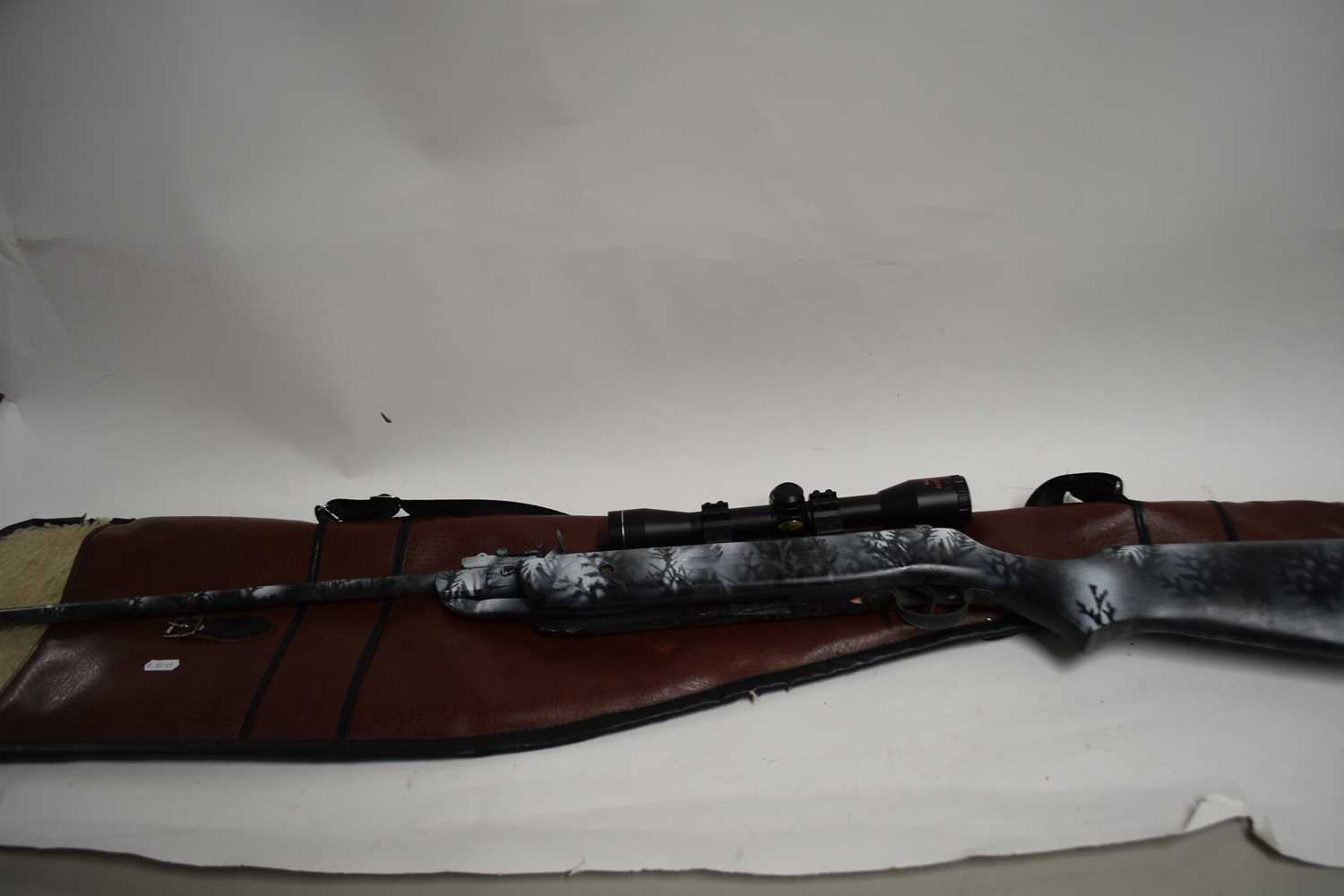 MODERN .22 AIR RIFLE WITH SCOPE AND CASE