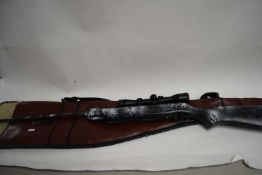MODERN .22 AIR RIFLE WITH SCOPE AND CASE