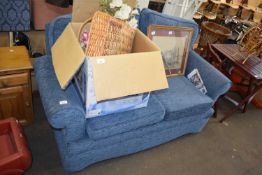 BLUE TWO-SEATER SOFA