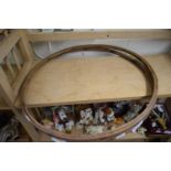 PAIR OF CIRCULAR WOODEN FRAMES