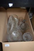 ONE BOX OF GLASS WARES
