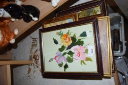 MIXED LOT - VARIOUS CONTEMPORARY OILS, STILL LIFES AND GARDEN SCENES