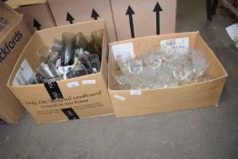 TWO BOXES OF DRINKING GLASSES
