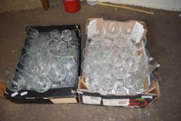 TWO BOXES OF DRINKING GLASSES