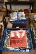 LARGE MIXED LOT VARIOUS CASED AND LOOSE CUTLERY
