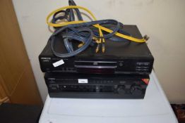 YAMAHA AX396 AMPLIFIER AND A KENWOOD DPF2030 COMPACT DISC PLAYER