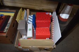 ONE BOX OF PADDED ENVELOPES, PRESENTATION BOXES ETC