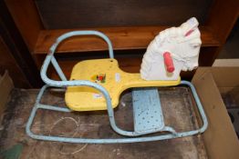 TRI-ANG VINTAGE METAL ROCKING HORSE