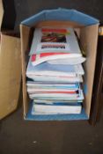 BOX OF VARIOUS MAGAZINES AND INSTRUCTION BOOKS AND CATALOGUES - MOTORING INTEREST