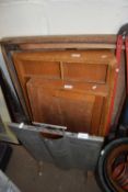 SMALL TABLE TOP DISPLAY CABINET, KEY CUPBOARD, FOLDING TABLE AND A FIRE GUARD