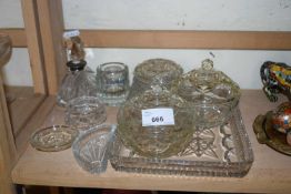 DRESSING TABLE GLASS WARES ETC