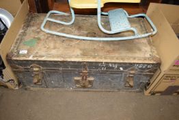VINTAGE TRUNK AND VARIOUS CONTENTS