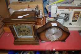 SMITHS DOME TO MANTEL CLOCK, TOGETHER WITH A FURTHER EARLY 20TH CENTURY MANTEL CLOCK WITH PRESSED
