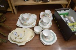 MIXED LOT - ALFRED MEAKIN AND OTHER DECORATED TEA WARES