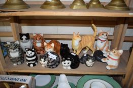 COLLECTION OF VARIOUS MODERN CAT ORNAMENTS TO INCLUDE MOORSIDE DESIGN AND OTHERS