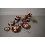 QUANTITY OF MODERN LIMOGES GILT DECORATED MINIATURE CHINA WARES