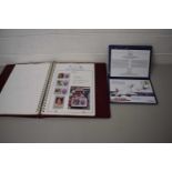 QUEEN ELIZABEETH II 60TH BIRTHDAY COMMEMORATIVE STAMPS AND A FURTHER CASED FAIRWELL TO CONCORDE