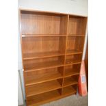 RETRO TEAK VENEERED BOOK CASE CABINET 122 CM WIDE