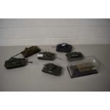 COLLECTION OF VARIOUS MODEL TANKS, SOLIDO AND DINKY