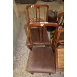 PAIR OF CABRIOLE LEGGED SIDE CHAIRS