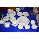 MIXED LOT OF TEA WARES COMPRISING ROYAL ALBERT SNOWDROP PATTERN AND FURTHER EMPRESS PATTERN