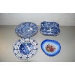 MIXED LOT: VARIOUS BLUE AND WHITE BOWLS TO INCLUDE COPELAND SPODE BLUE ITALIAN
