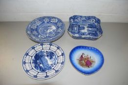 MIXED LOT: VARIOUS BLUE AND WHITE BOWLS TO INCLUDE COPELAND SPODE BLUE ITALIAN