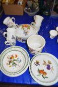 MIXED LOT, PORTMEIRION BOTANIC GARDEN TABLE WARES TOGETHER WITH ROYAL WORCESTER EVESHAM VALE KITCHEN