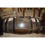 VINTAGE METAL BOUND SPIRIT BARREL