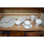 QUANTITY OF HEATHCOTE FLORAL DECORATED TEA WARE