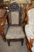 19TH CENTURY GOTHIC CARVED SIDE CHAIR