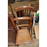 BENTWOOD SIDE CHAIR AND A FURTHER CANE SEATED CHAIR