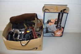NIKON SLR CAMERA TOGETHER WITH CARRY BAG AND ASSORTED ACCESSORIES