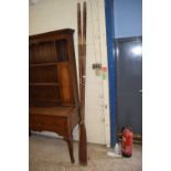 PAIR OF LARGE VINTAGE WOODEN OARS