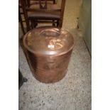 COVERED COPPER COAL BUCKET