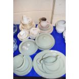 LARGE MIXED LOT ASSORTED TABLEWARES TO INCLUDE COLCLOUGH SPODE POOLE AND OTHER ITEMS