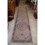 20TH CENTURY FLORAL DECORATED RUNNER CARPET APPROX 250 CM LONG