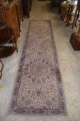 20TH CENTURY FLORAL DECORATED RUNNER CARPET APPROX 250 CM LONG