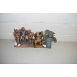 M D CONWAY A GROUP OF 3 POTTERY FIGURAL MODELS