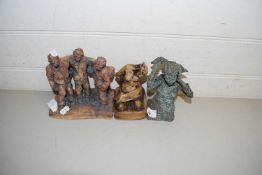 M D CONWAY A GROUP OF 3 POTTERY FIGURAL MODELS