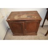 19TH CENTURY OAK TWO DOOR CUPBOARD 92 CM WIDE