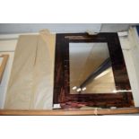 3 CONTEMPORARY WALL MIRRORS WITH MOSIAC FINISH FRAMES
