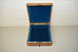 19TH CENTURY POKER WORK DECORATED JEWELLERY BOX